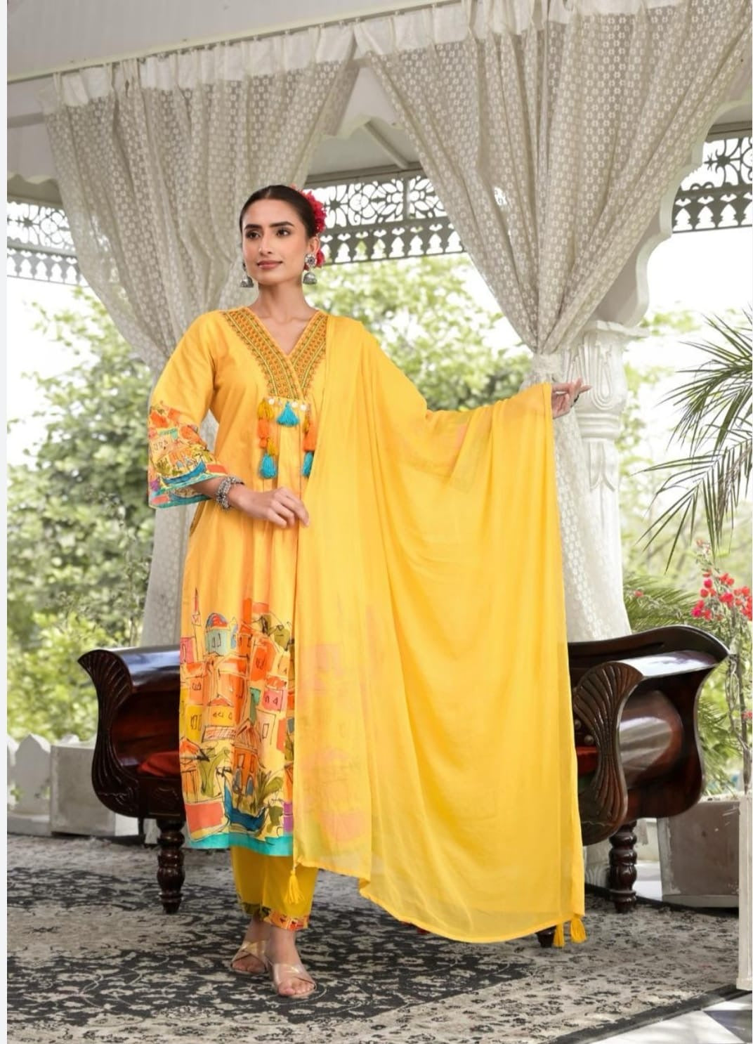 Presenting Beautifully Kurta Pant Set With Dupatta Set