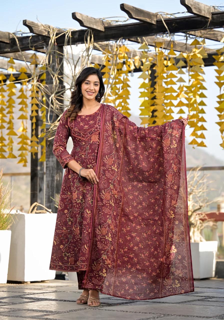 Indulge In Luxury With Our Jalsa Gher Floral Suit Set