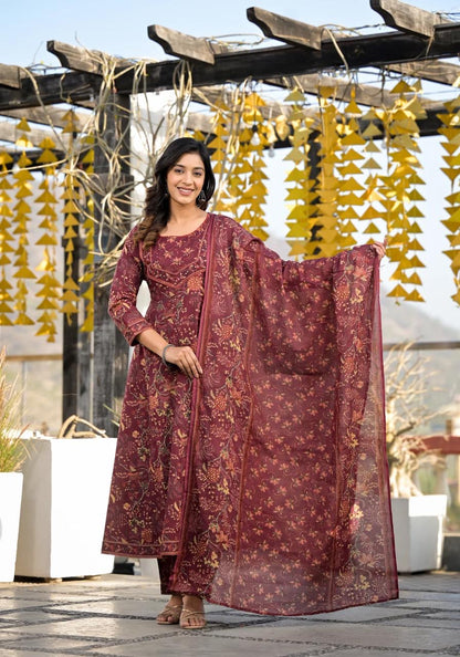 Indulge In Luxury With Our Jalsa Gher Floral Suit Set