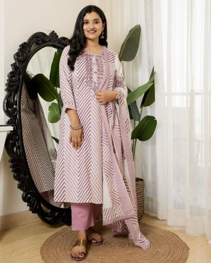 New kurta Set with New Style in Saganeri Print