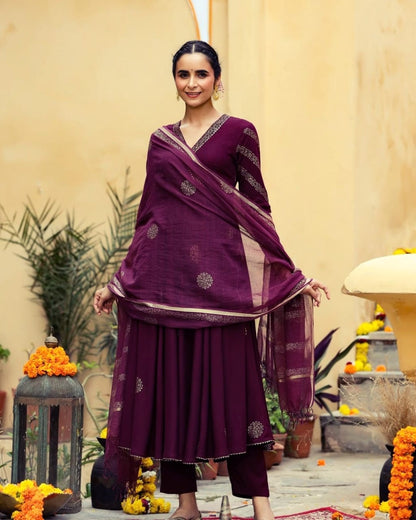 Premium Reyon Supper Quality Gown With Pant & Duppata