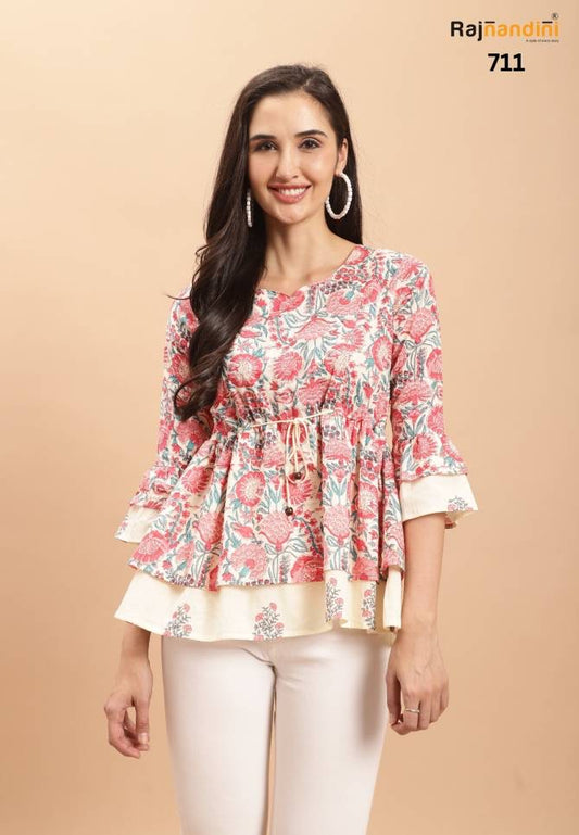 Rajnandini Cotton Printed Ladies Top