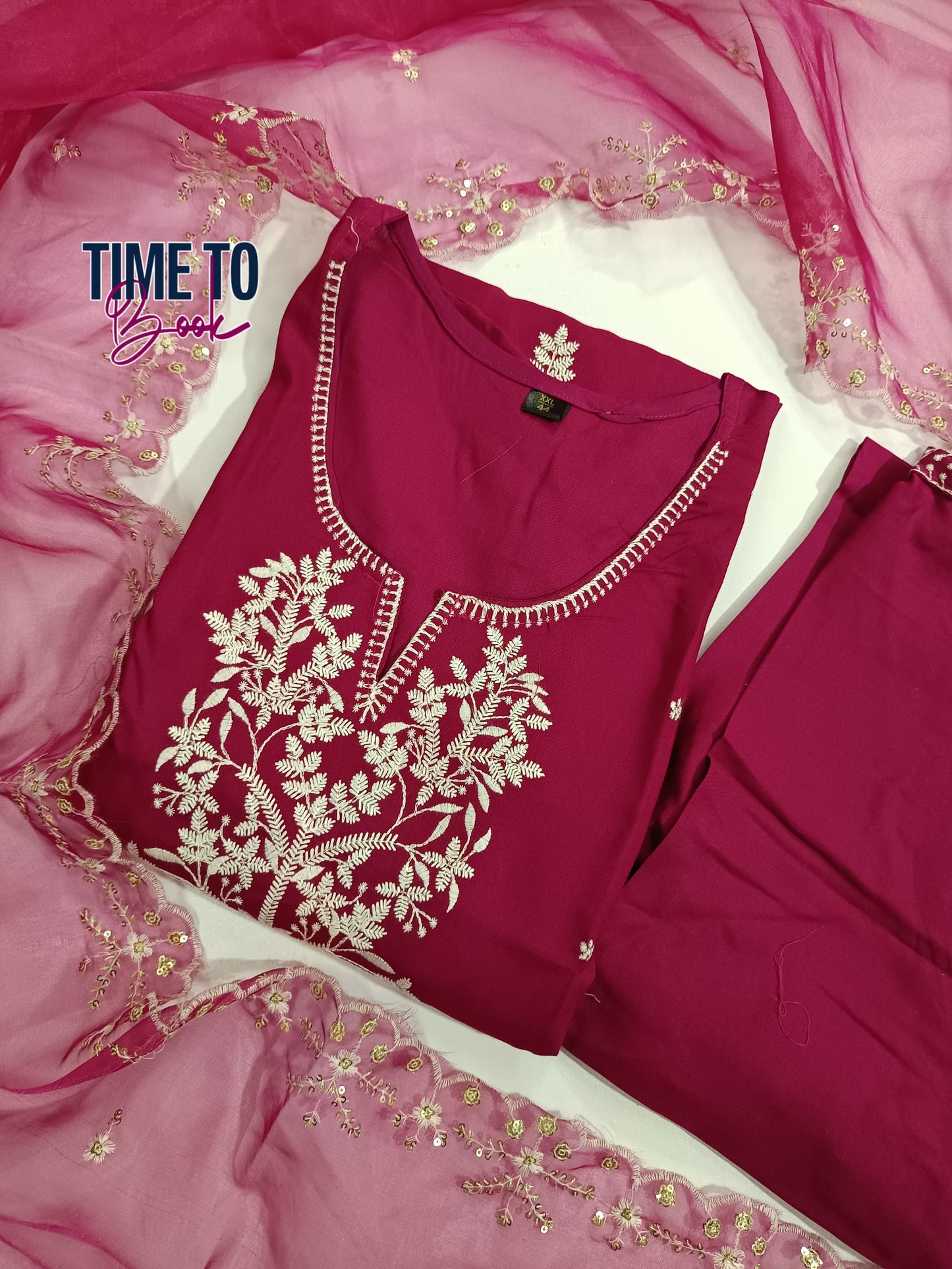 Beautifully Decorated with Intricate Hand Embroidery Suit set