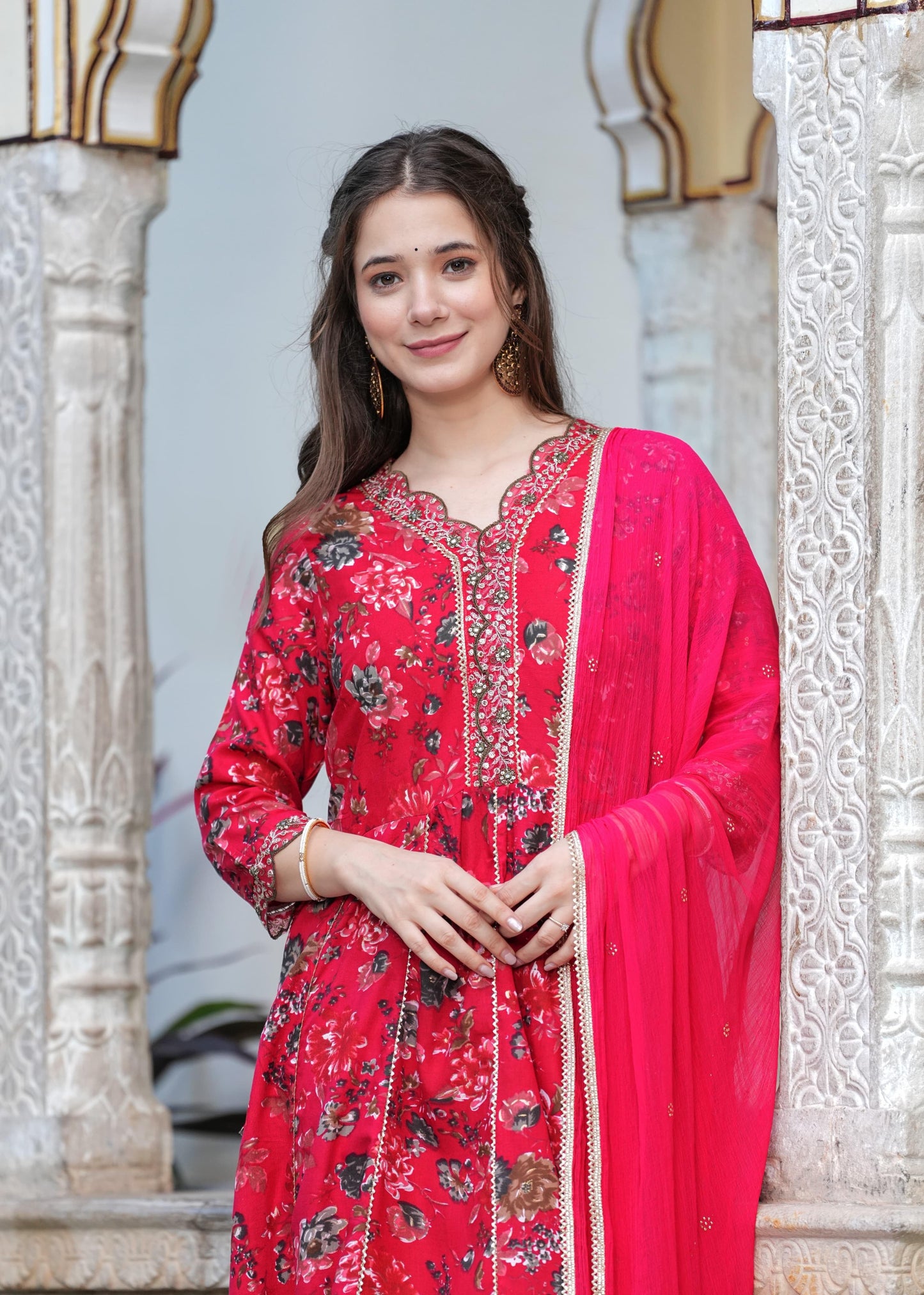 Beautiful ANARKALI KURTA With Heavy Reyon Embroidery Work