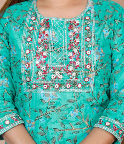 New Printed Suit with Afgani Set