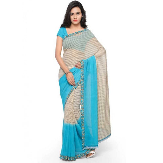 Georgette Blue Color Saree