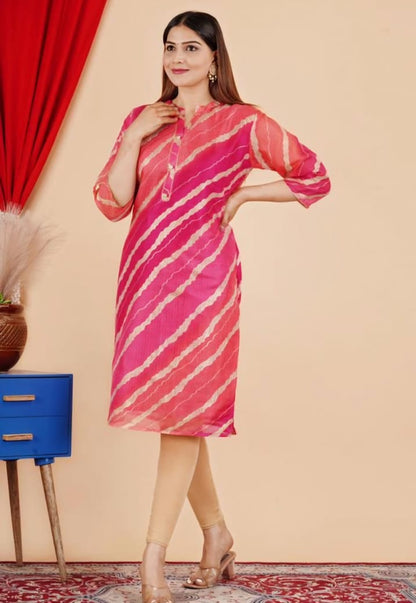 Lehriya Foil Pastel Kurti