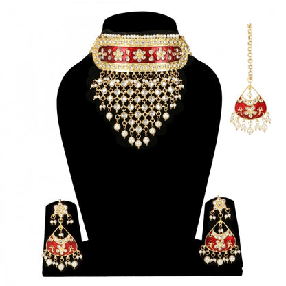 Designer Elegant Style Traditional Gold Plated Kundan Necklace Set