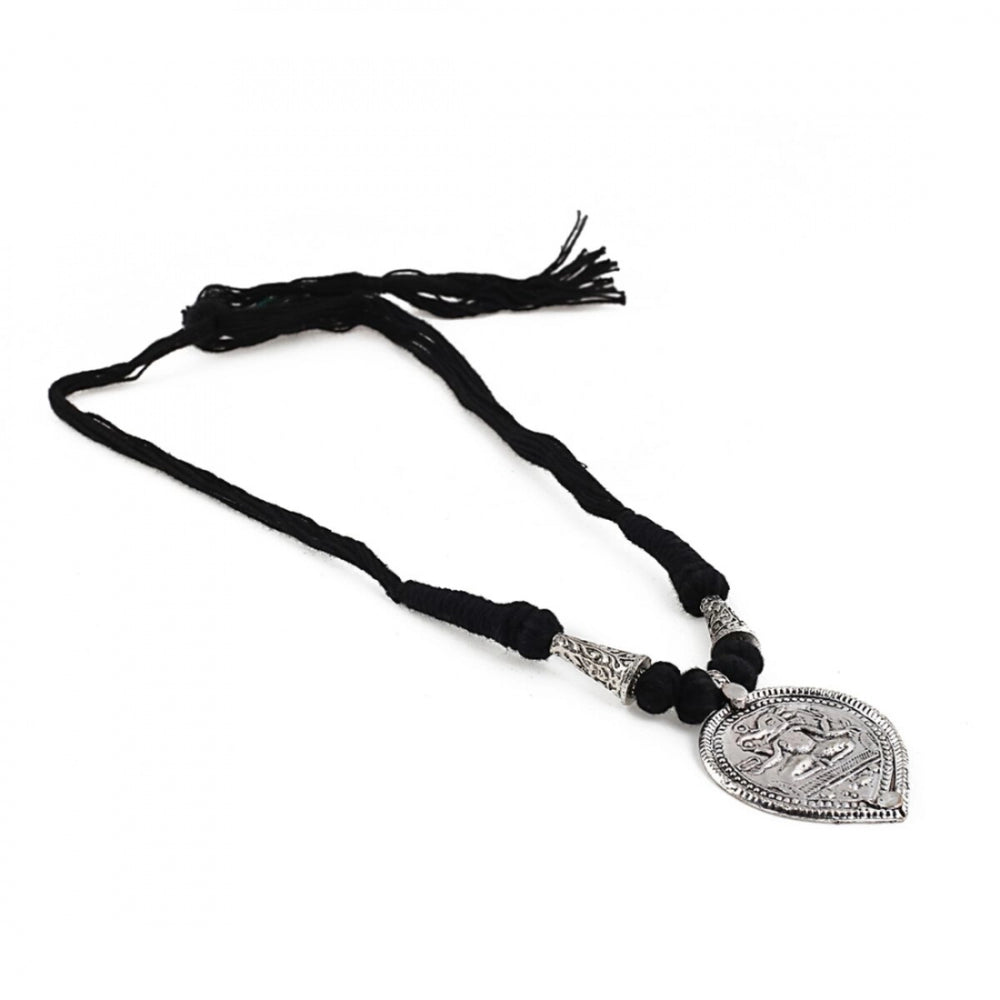 Designer Oxidized German Silver Necklace with Handcrafted pendent of Lord Ganesha