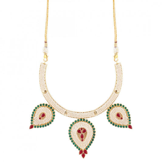 Designer Traditional India Rajasthani Basra Pearl Necklace with Earrings