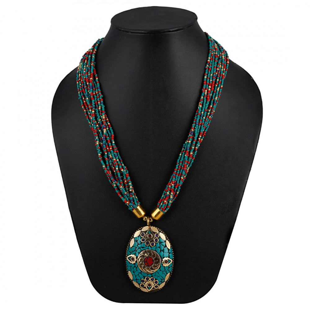 Multicolour Tibetan Style Beads Necklace