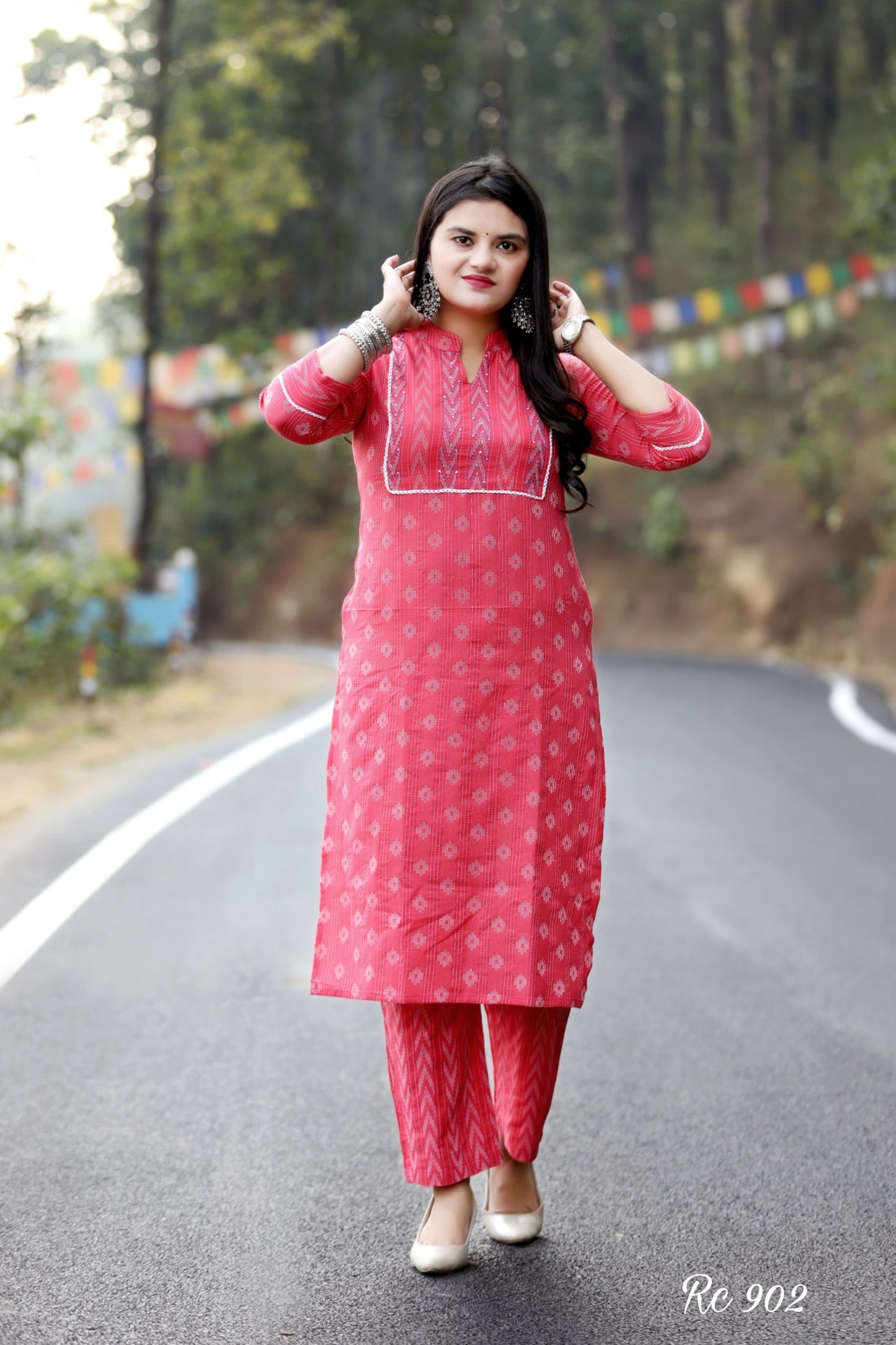 Heavy kantha Handwork kurti set