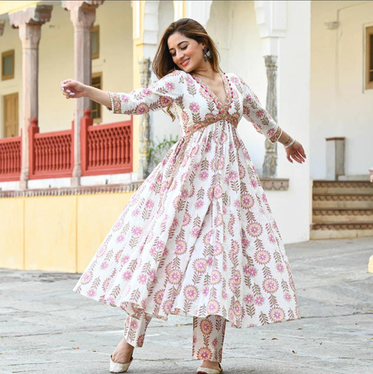 Beautiful Alia Style Kurta with Beautiful Print