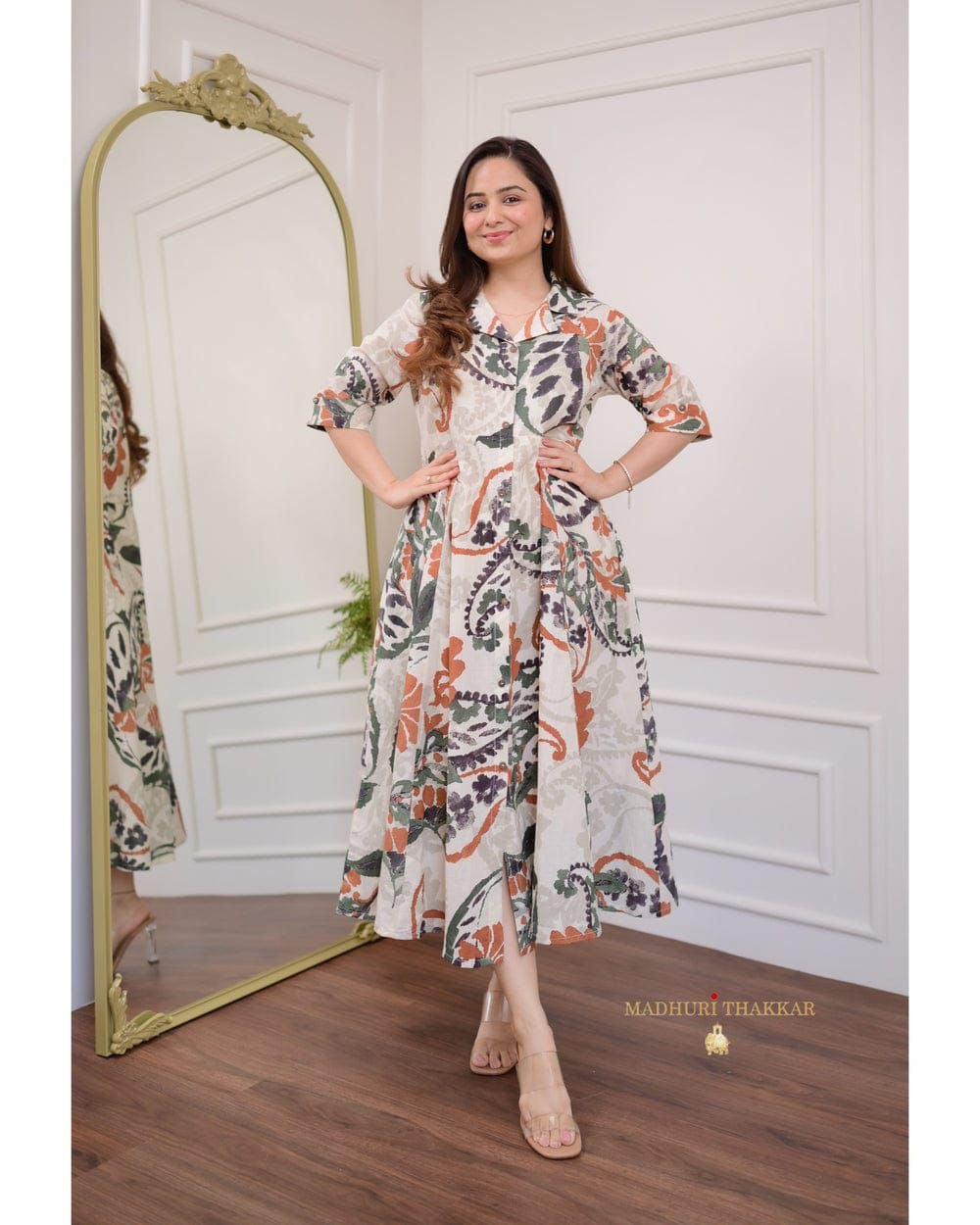 Cotton Party Wear Look Gown