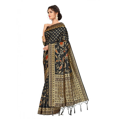 Banarasi Silk Saree (Black, 5-6mtrs)