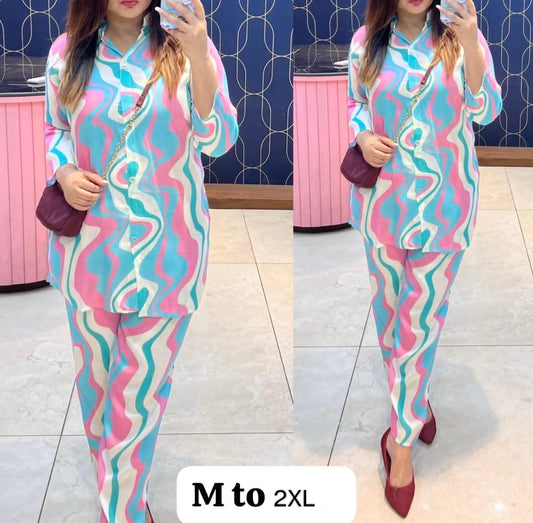 Muslim Digital Print Beautiful Co-ord Set