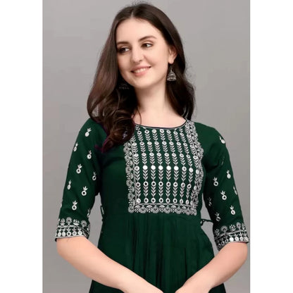 Embroidery Kurti (Green)