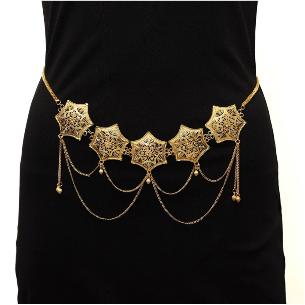 Gold Plated Kamarband Waist Belt For Women//Girls Adjustable Chain