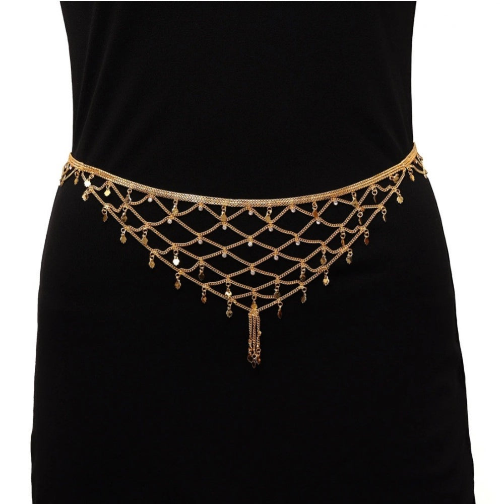 Gold Plated Kamarband Waist Belt For Women//Girls Adjustable Chain