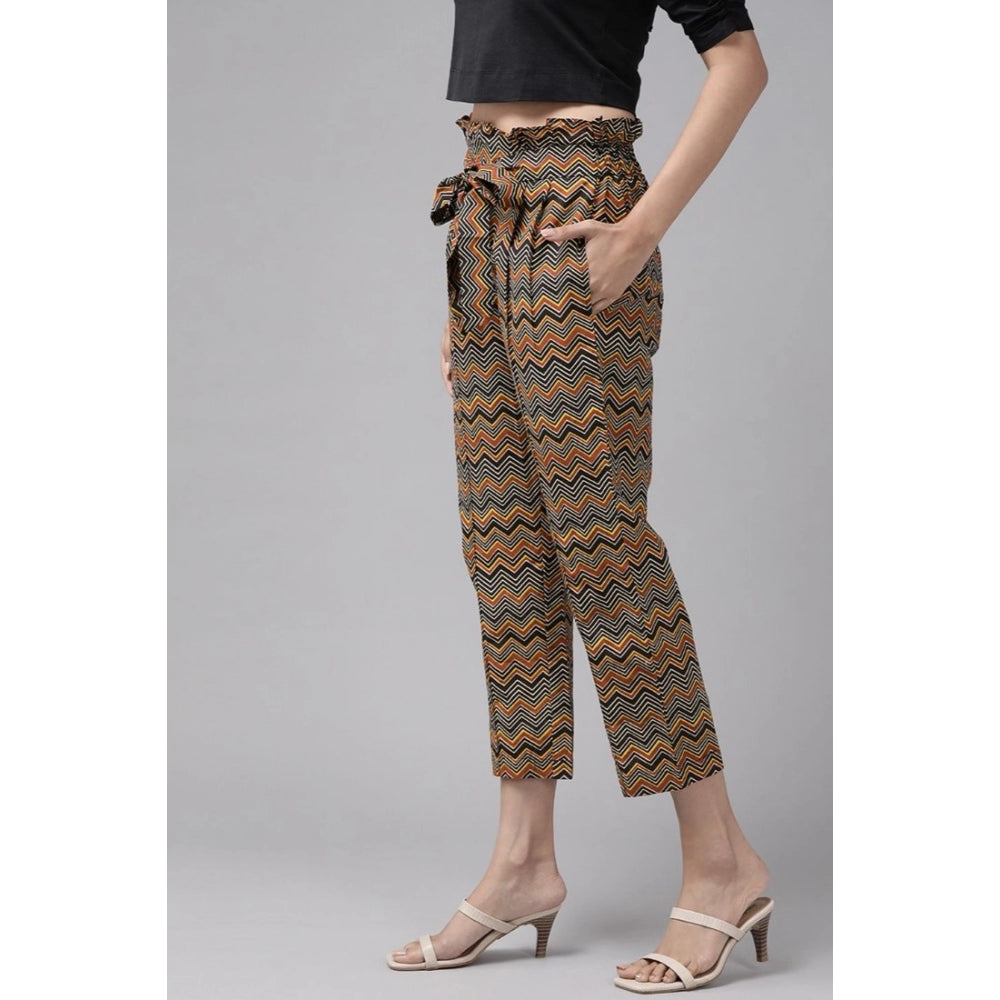 Casual  Printed Cotton Trouser Pant (MultiColor)