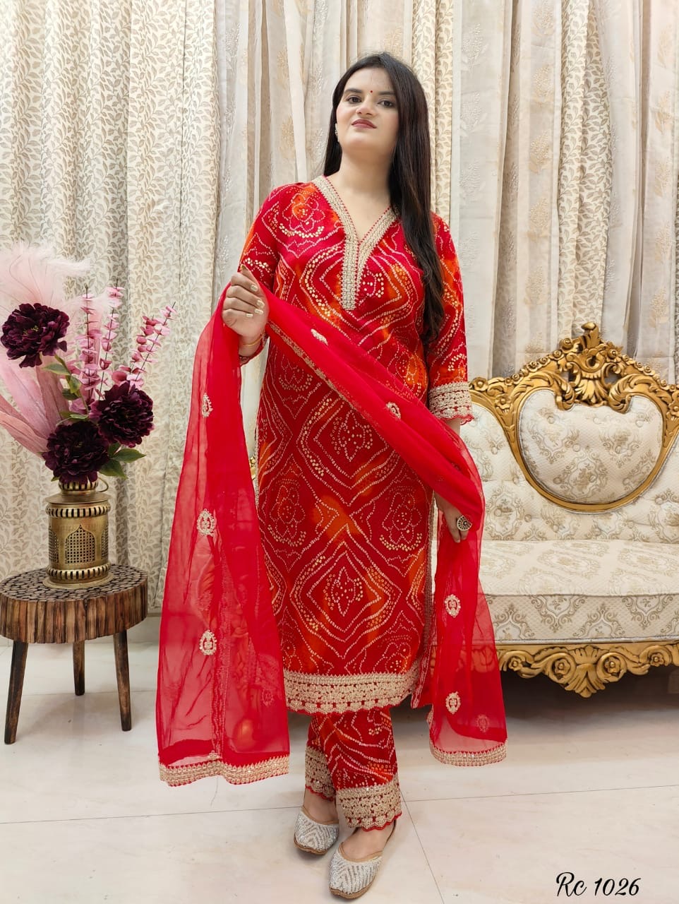 Beautiful Heavy Premium Fully Handwork Kurti, Pant & Dupatta