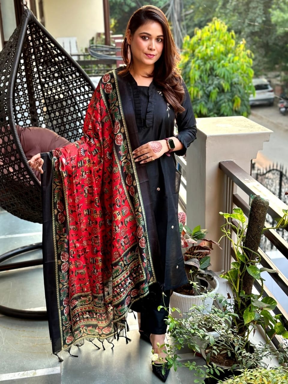 Black Cotton with Embroidery Work Set Perfect for Your Wardrobe