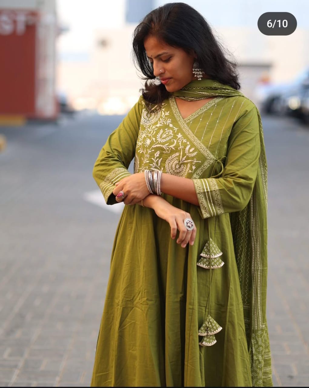 Angrakha Suit Set Trending Styling in Famous Floral Embroidery