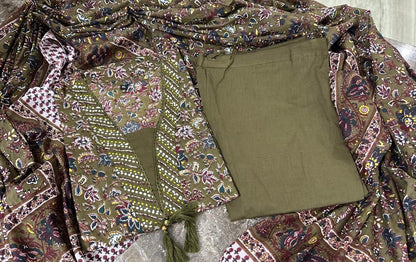 Beautiful Pakistani A-line Cotton Suit Set