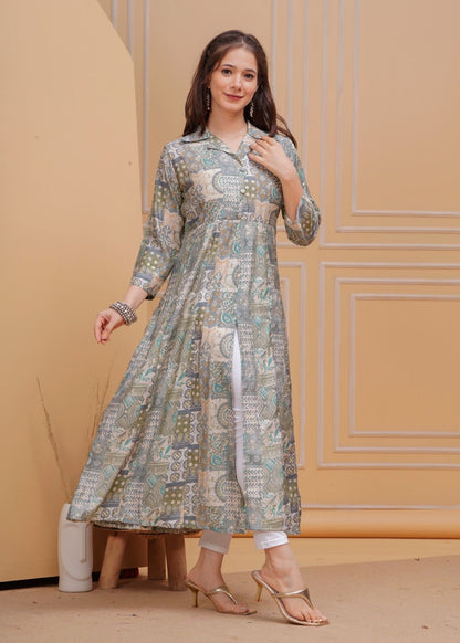 TUNIC STYLE LONG KURTI SET