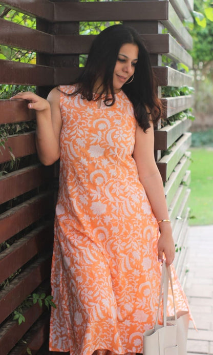 Beautiful Flowers Print kurti with Pant