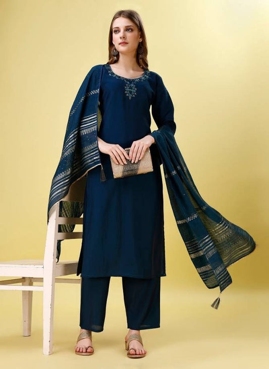 Designer Kurti With Bottom Dupatta