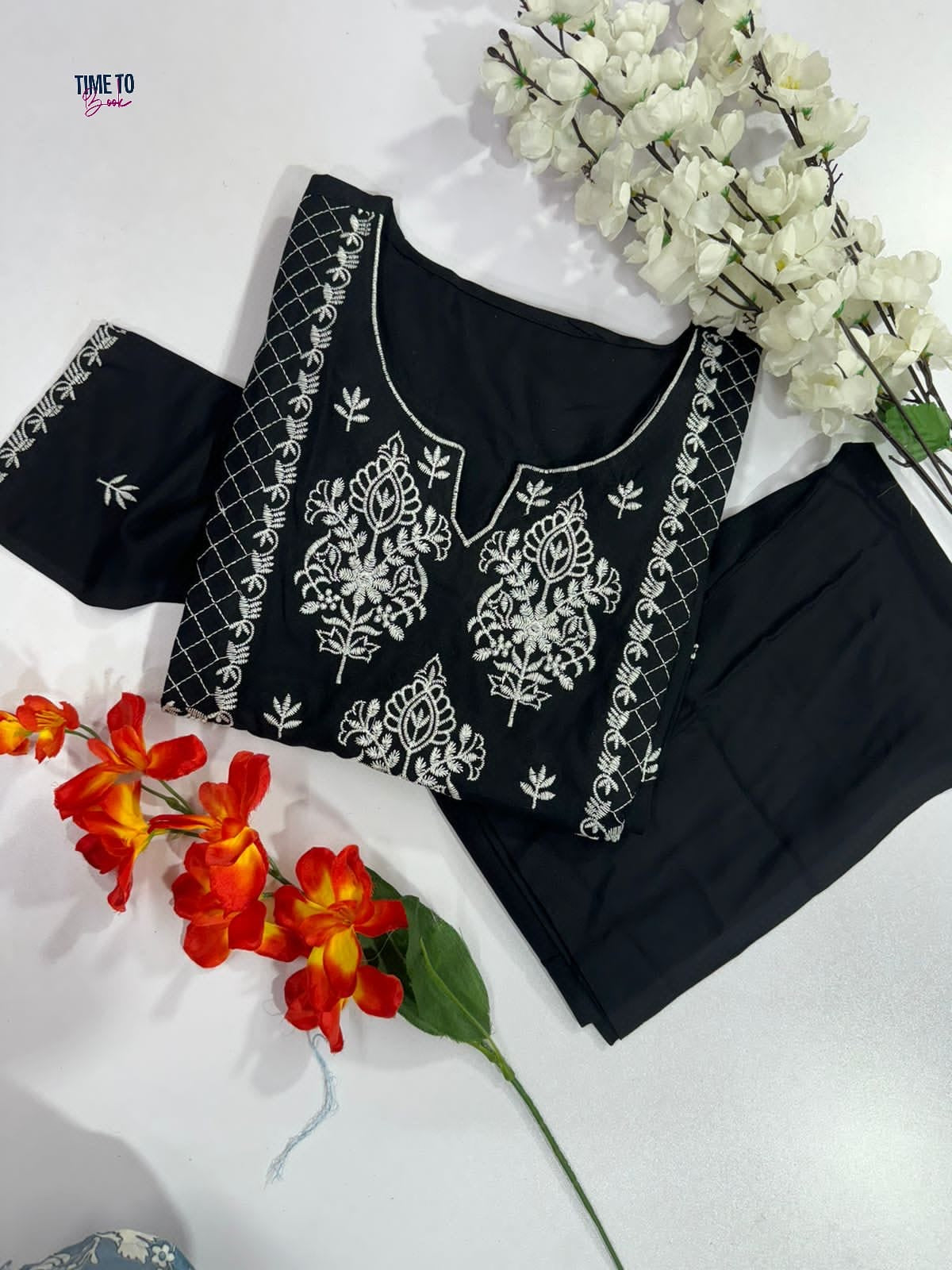 Hand Embroidery & Zari Weaving Suit Set