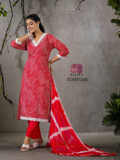 Beautiful Heavy Lahariya Suit Set