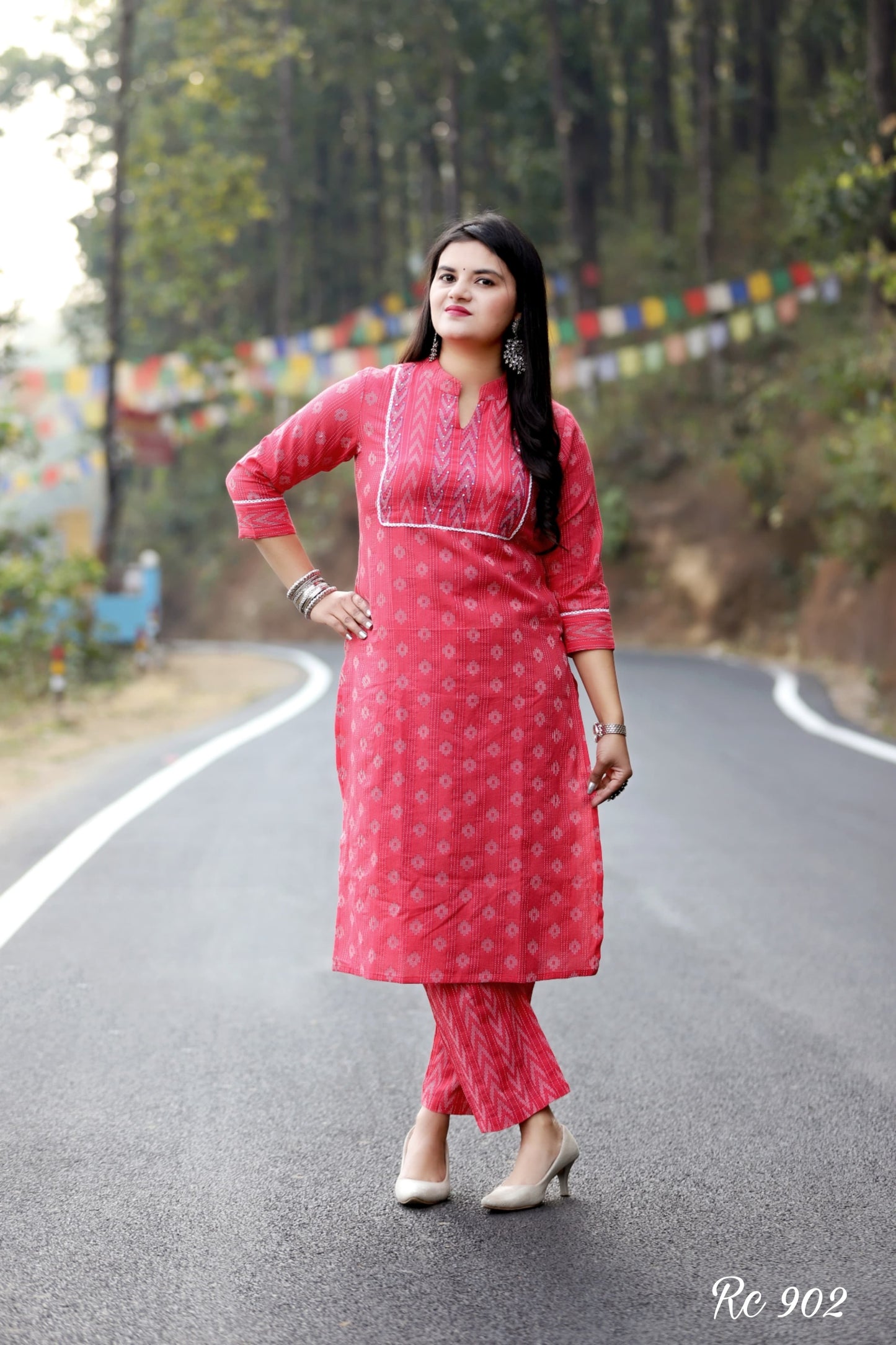 Heavy kantha Handwork kurti set