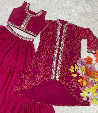 Festival Bandhej Lehenga Choli & Shruti Set