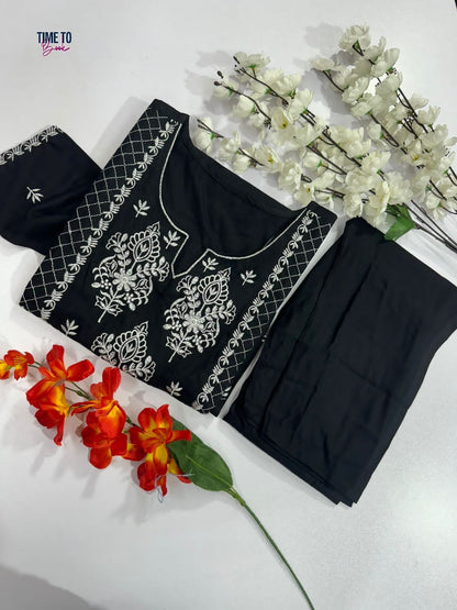 Hand Embroidery & Zari Weaving Suit Set