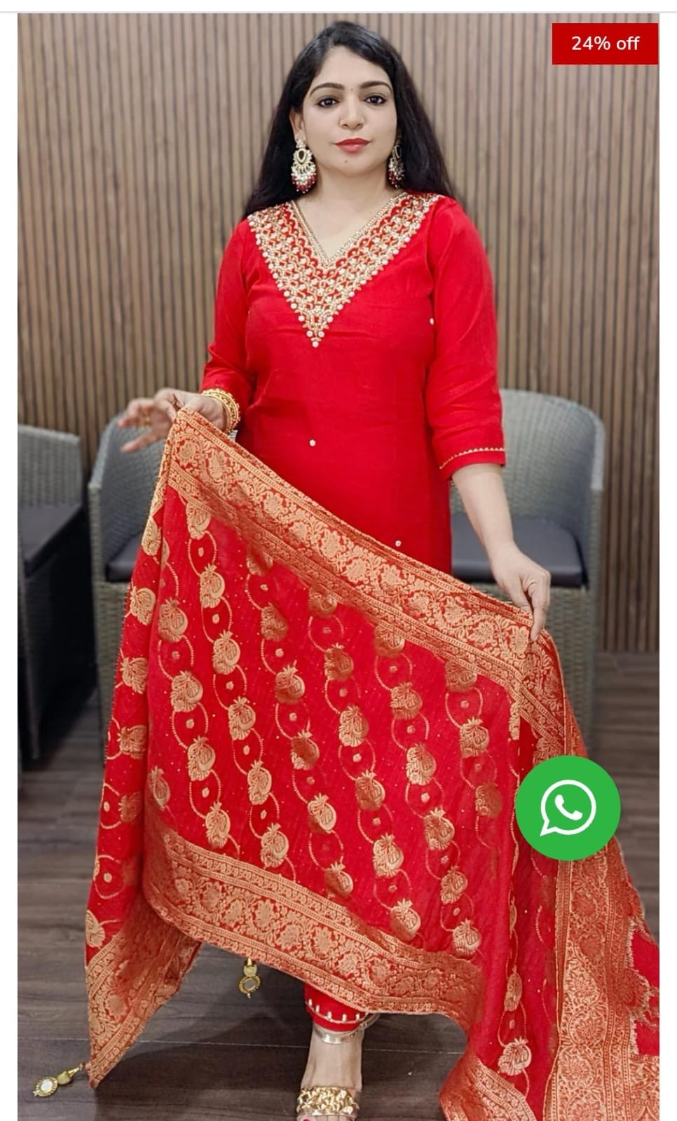 Featuring Beautiful Embroidery with Suqes Heavy Suit