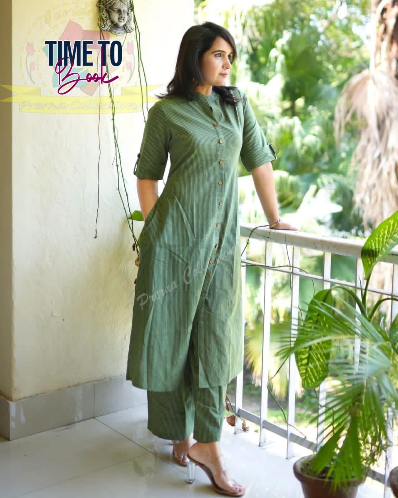 Heavy khata aline kurti & matching pants