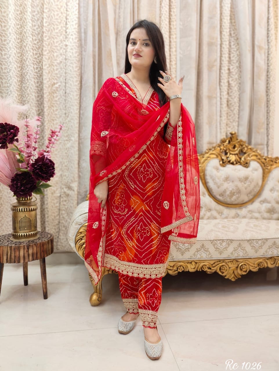 Beautiful Heavy Premium Fully Handwork Kurti, Pant & Dupatta