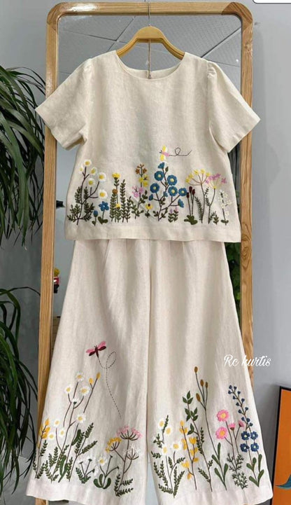 Beautiful Embroidery Work  Co-ord Set