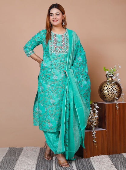 New Printed Suit with Afgani Set