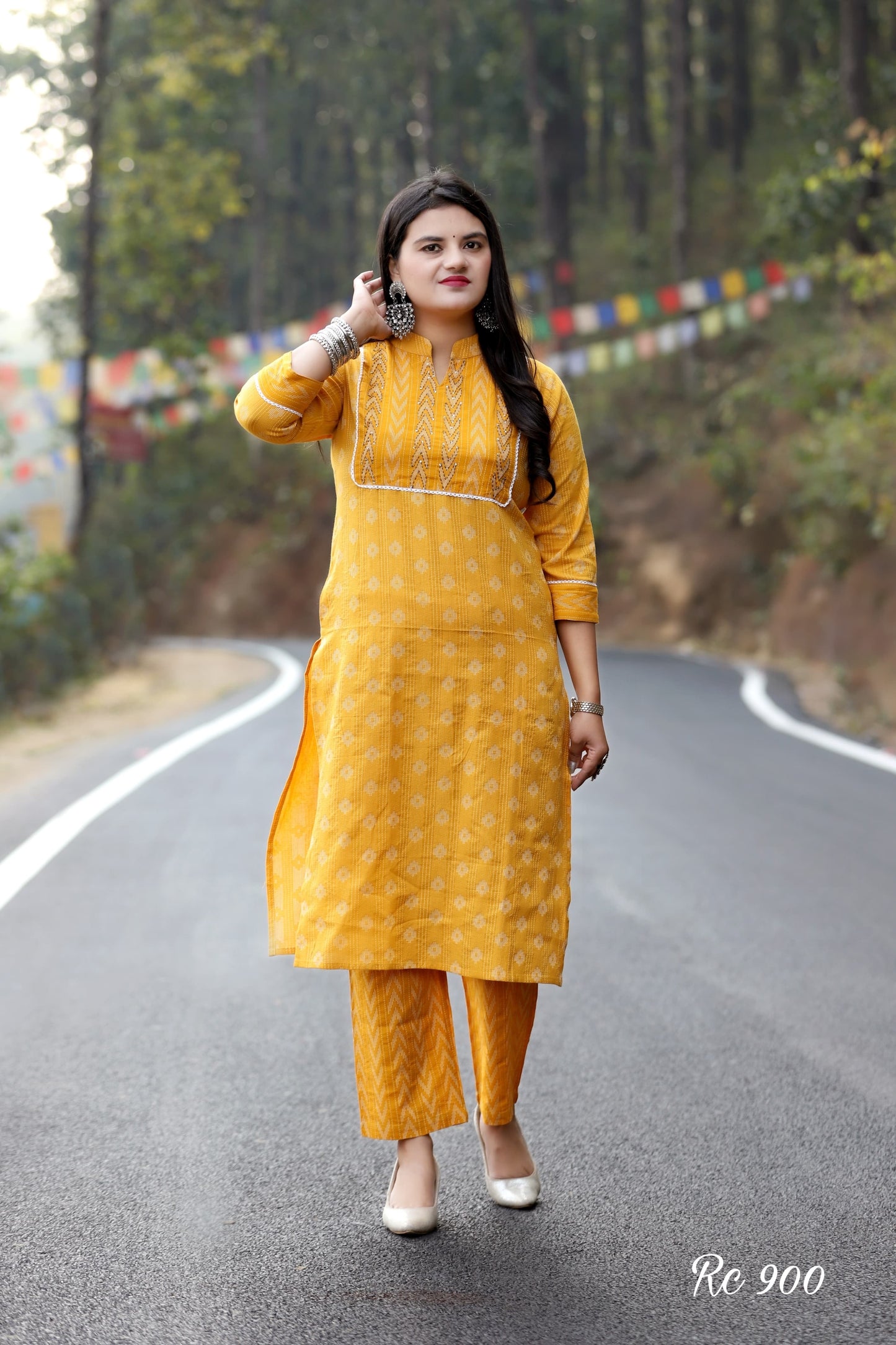 Heavy kantha Handwork kurti set