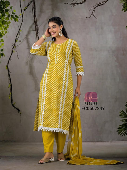 Beautiful Heavy Lahariya Suit Set