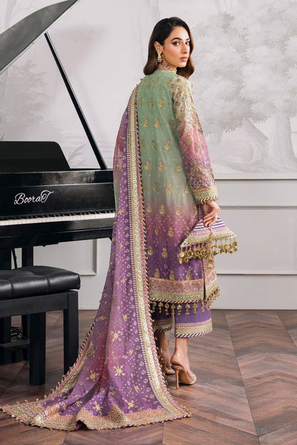 DESIGNER TRENDING PRINTED SEQUENCE EMBROIDERED WORK DAMAN SUIT ,PLAZO AND BOX DUPATTA