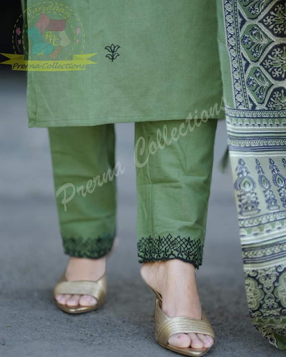 Love for Comfort Wear Our Ajrakh Dupata with All Over kurta Embroidered