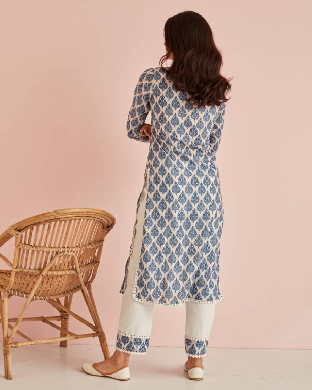 Jaipuri Block Print Kurti Pant & Dupatta