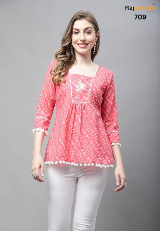 Rajnandini Cotton Printed Ladies Top