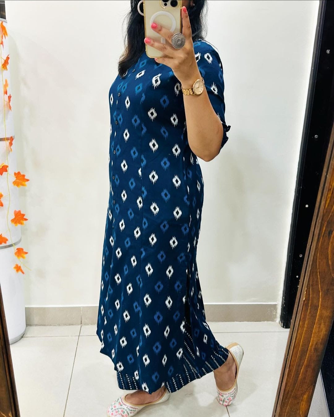 Blue & Playful Print Kurti Set