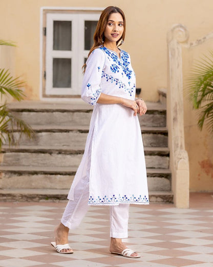 Festive Look Aari Work Kurta Pant Set