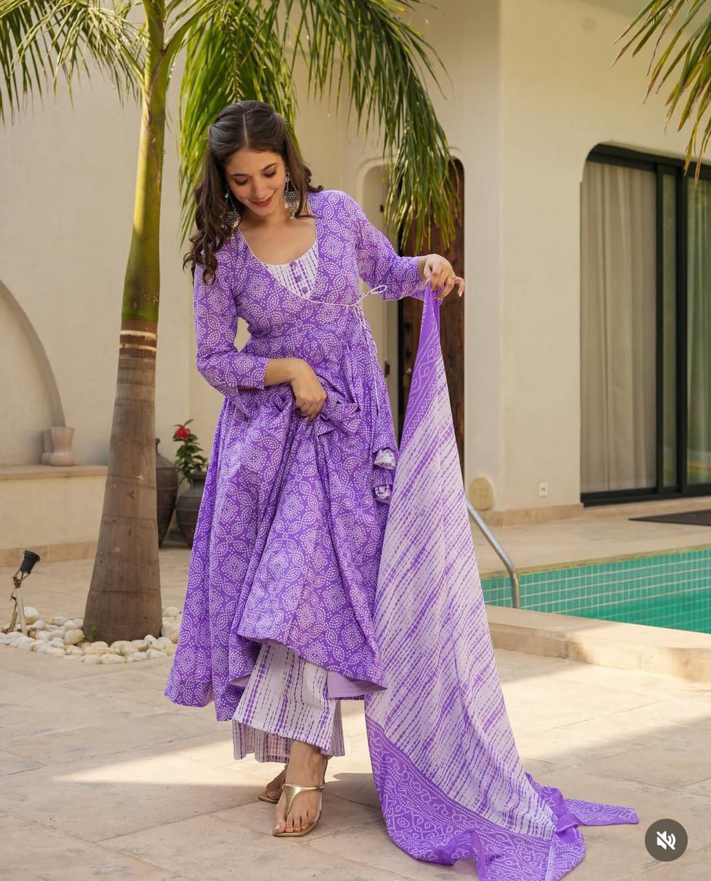 New Anarkali Kurta Set With Angrakha Style